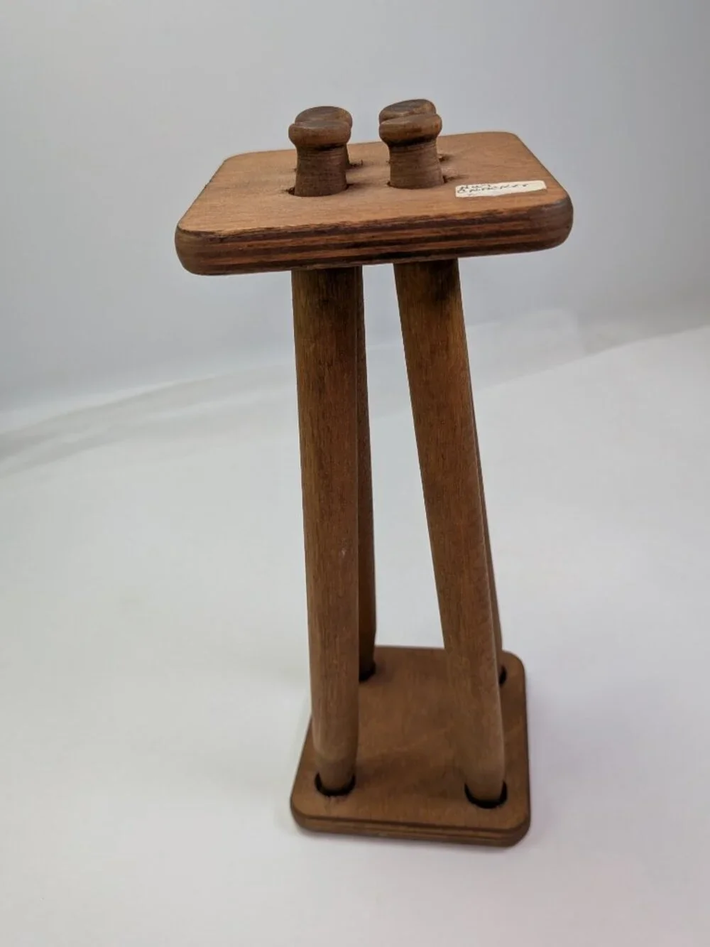 Vintage Mid Century Wooden Nutcracker Display Stand Handcrafted Wood